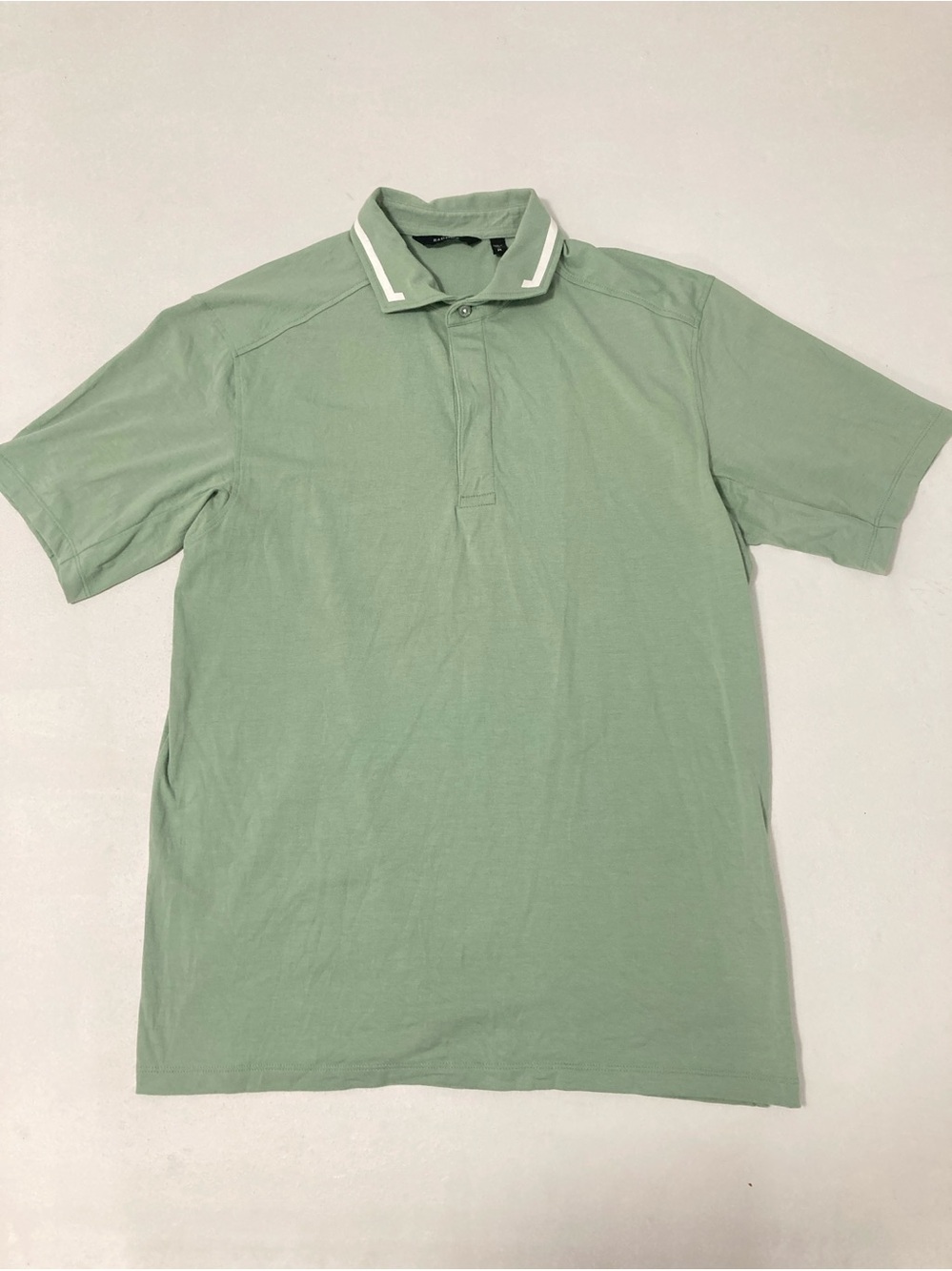 Radmor Taylor Tour Polo Mint Sage Green Luxury Pima Cotton Golf Shirt Size M